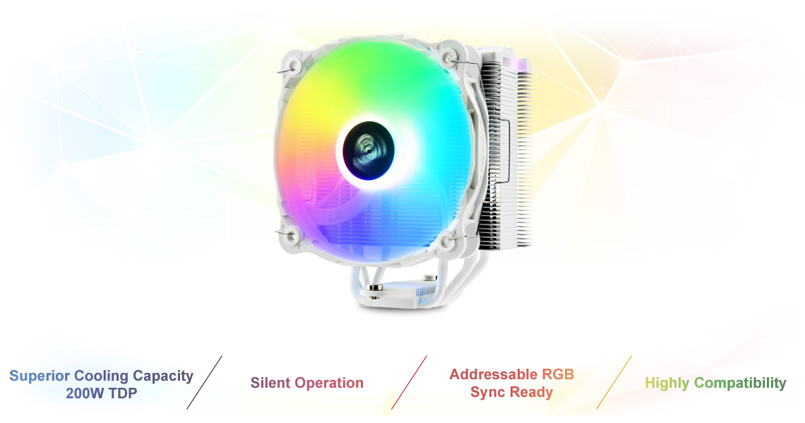 Enermax - ETS-F40 - Refroidisseur blanc pour processeur Intel