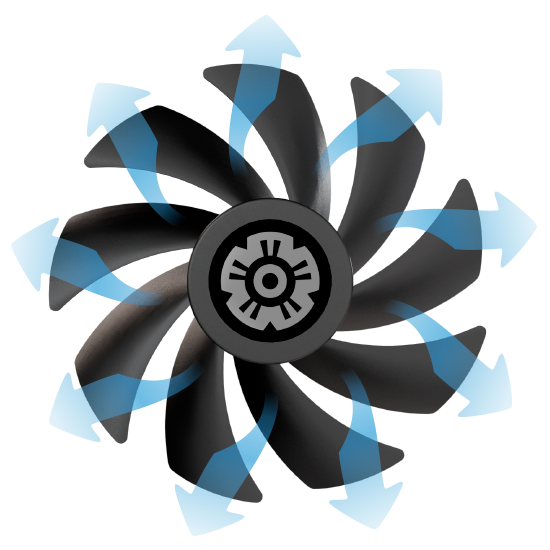 ETS-T41 PWM CONTROLLED FAN WITH 9 FAN BLADE DESIGN
