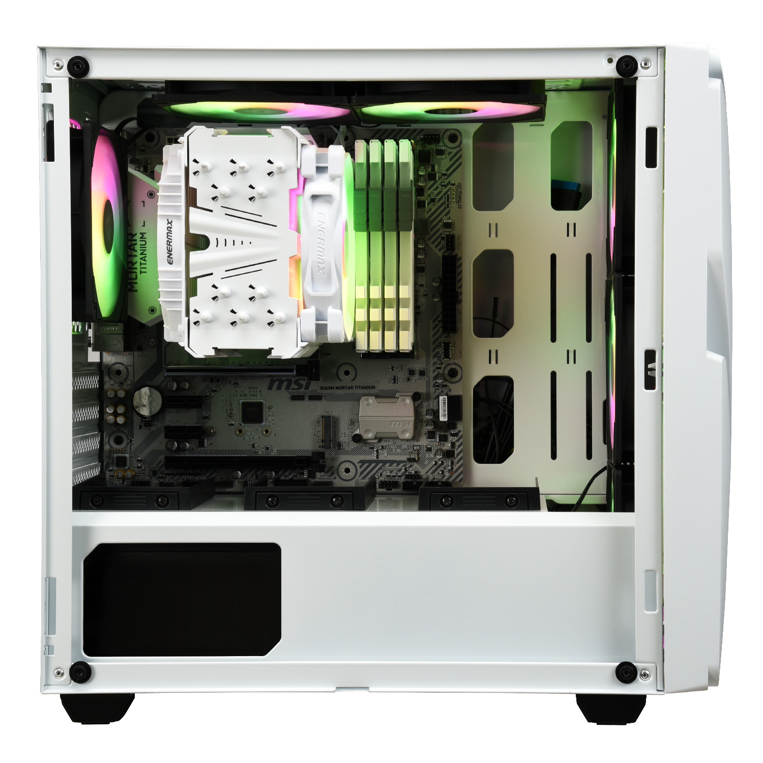 MS30-Marbleshell MS30 Mid-Tower Black/ White PC Case - Products