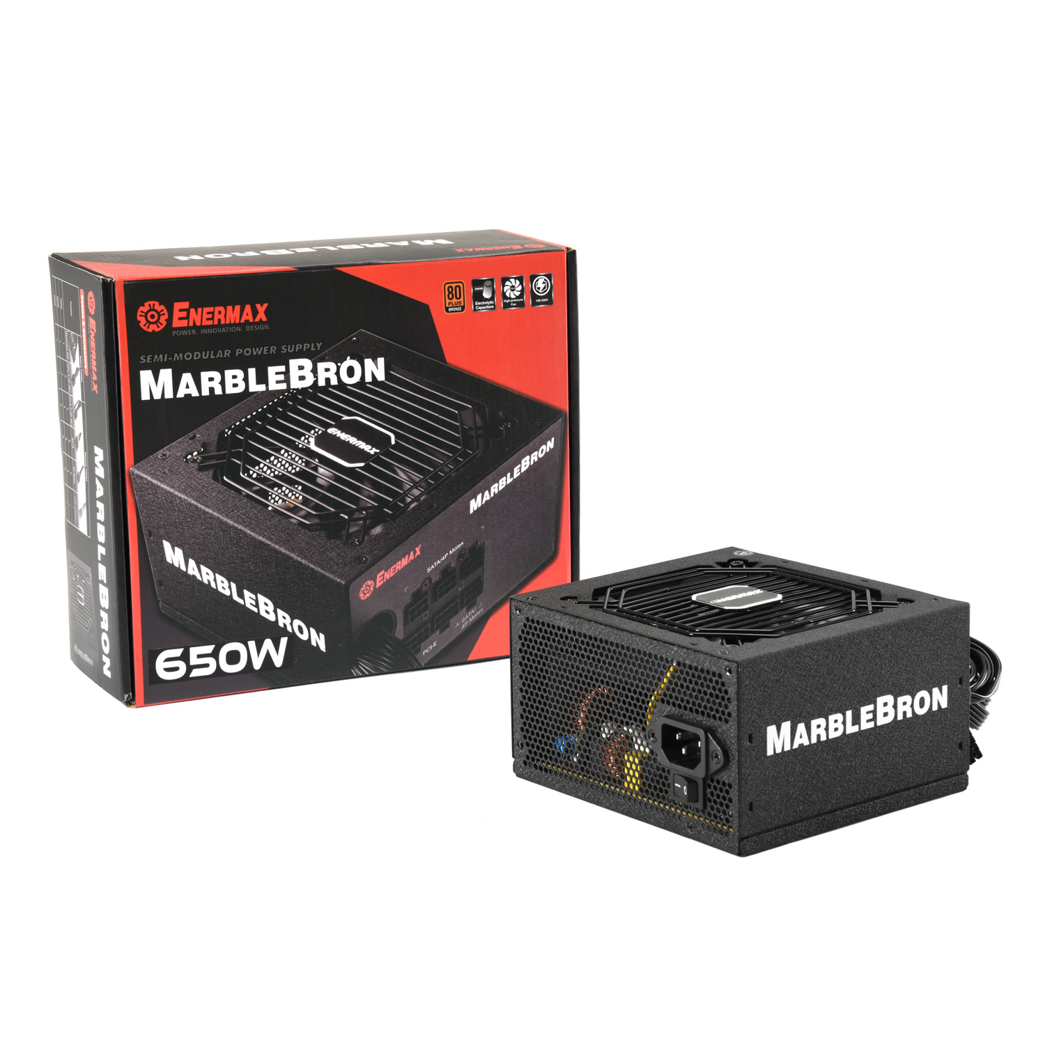 MARBLEBRON 650 Watt 80 PLUS Bronze Semi-Modular Power Supply - Products -  ENERMAX Technology Corporation