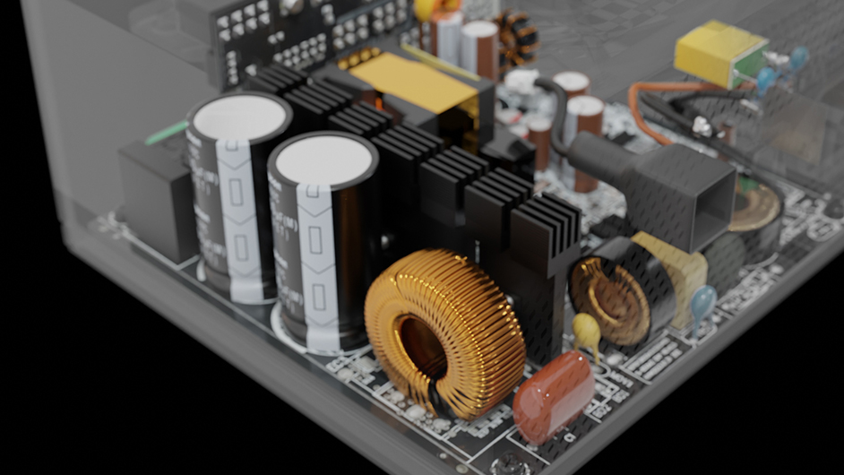 REVOLUTION D.F. X power supply applied advanced LLC and Synchronous Rectifier (SR) design