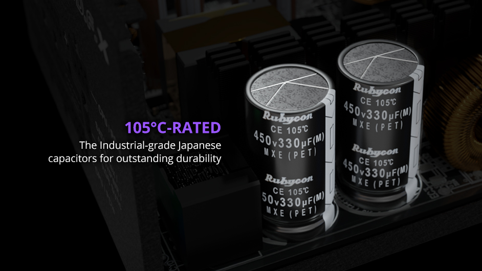 REVOLUTION D.F. X power supply is made of 100% Japanese capacitors