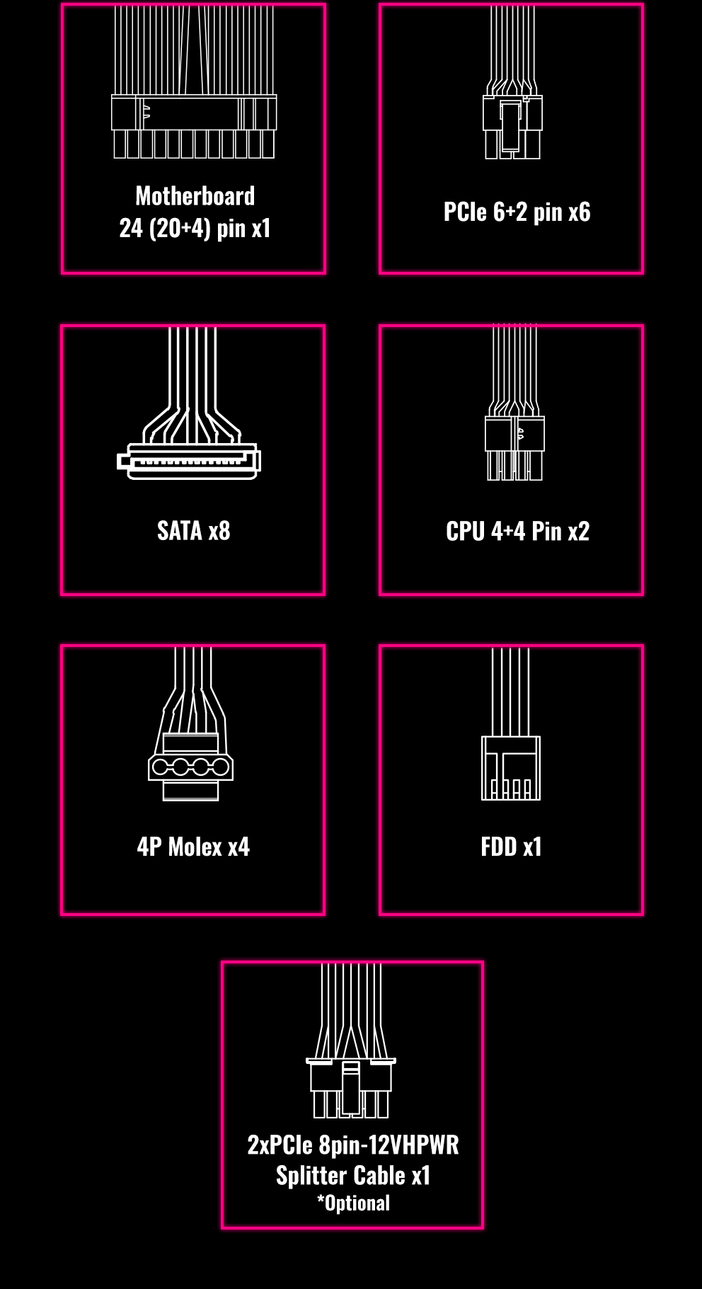 Revolution D.F. 2 power supply cables