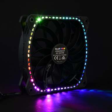 SquA RGB 120mm PWM Fan- 3 Fan Pack-7