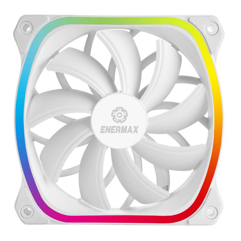 SquA RGB White 120mm PWM Fan- Single Pack-1