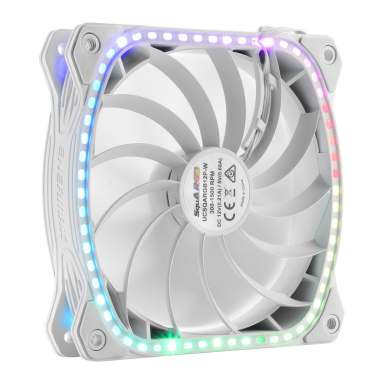 SquA RGB White 120mm PWM Fan- Single Pack-6