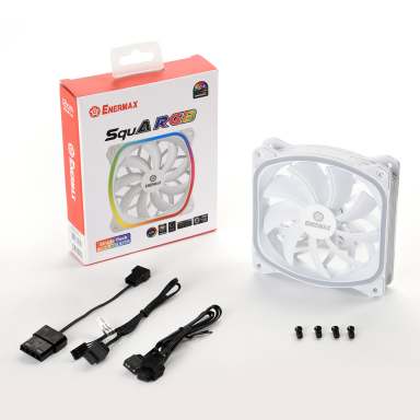 SquA RGB White 120mm PWM Fan- Single Pack-9