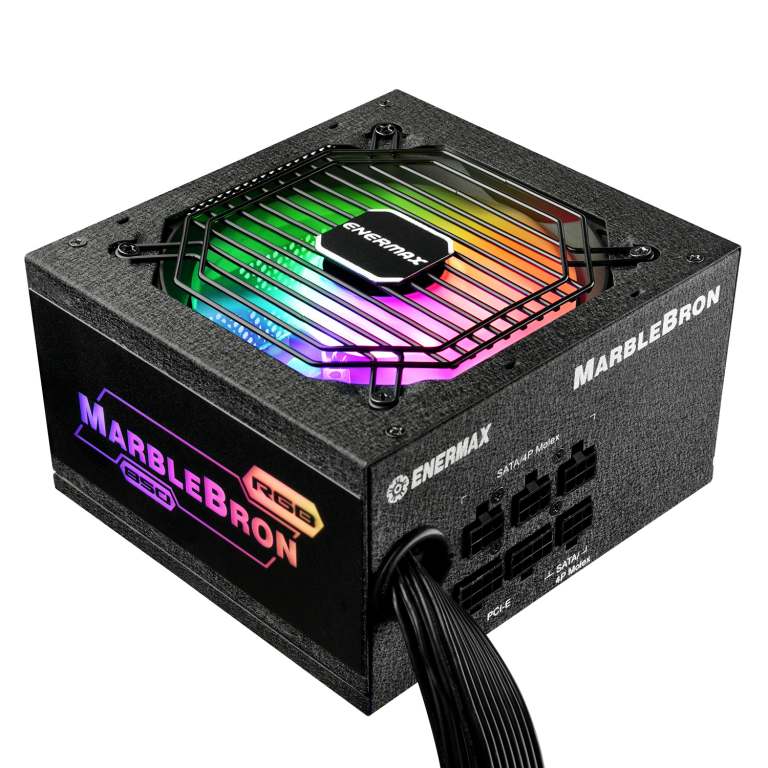 MARBLEBRON 850 Watt 80 PLUS Bronze Semi-Modular RGB Power Supply-7