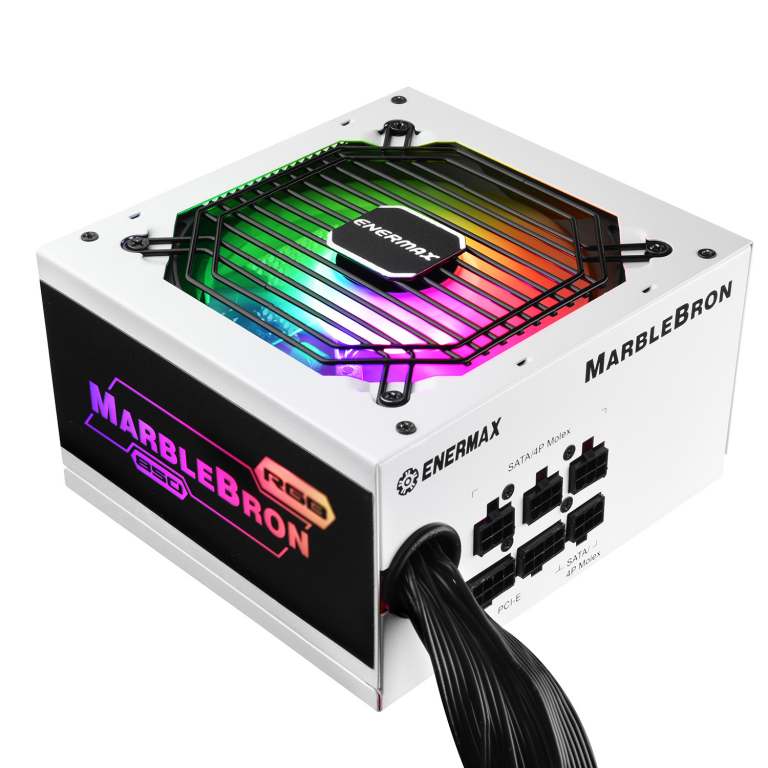 MARBLEBRON 850 Watt 80 PLUS Bronze Semi-Modular RGB Power Supply-white-7